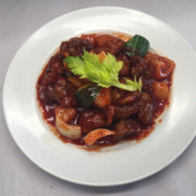 42. Sweet And Sour Pork On Rice